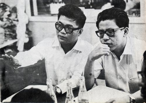 五一三事件後，林吉祥（右）崛起成為民主行動黨領袖。左為吳福源。