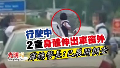 Photo of 行駛中2童身體伸出車窗外 霹總警長：已展開調查