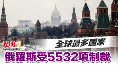 Photo of 全球最多國家 俄羅斯受5532項制裁