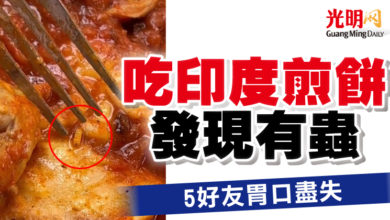 Photo of 吃印度煎餅發現有蟲 5好友胃口盡失