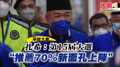 Photo of 【巫統大會】扎希：第15屆大選 “推薦70%新面孔上陣”