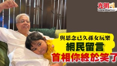 Photo of 與思念已久孫女玩樂 網民：首相你終於笑了