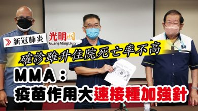 Photo of 【新冠肺炎】確診雖升住院死亡率不高 MMA：疫苗作用大速接種加強針