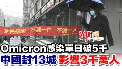 Photo of Omicron感染單日破5千 中國封13城影響3千萬人