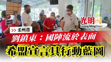 Photo of 【柔州選】劉鎮東：國陣流於表面  希盟宣言具行動藍圖