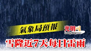 Photo of 氣象局預報 雪隆近7天每日雷雨