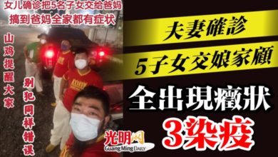 Photo of 夫妻確診 5子女交娘家顧  全出現癥狀3染疫