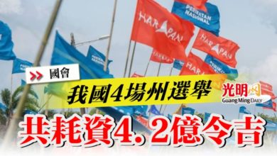 Photo of 【國會】我國4場州選舉 共耗資4.2億令吉