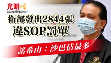 Photo of 衛部發出2844張違SOP罰單  諾希山：沙巴佔最多