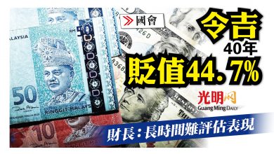 Photo of 【國會】令吉40年貶值44.7% 財長：長時間難評估表現