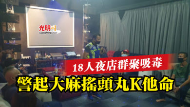 Photo of 18人夜店群聚吸毒  警起大麻搖頭丸K他命