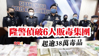 Photo of 隆警偵破6人販毒集團  起逾38萬毒品