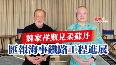 Photo of 魏家祥覲見柔蘇丹  匯報海事鐵路工程進展