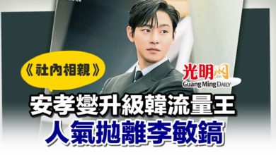 Photo of 《社內相親》安孝燮升級韓流量王 人氣拋離李敏鎬