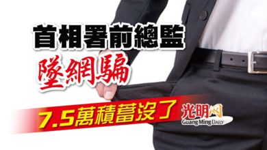Photo of 7.5萬積蓄沒了 首相署前總監也墜網騙