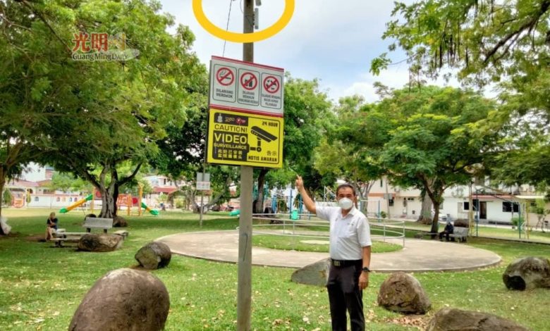 孫意志去年撥款1萬令吉在達曼亮公園裝置6台電眼。
