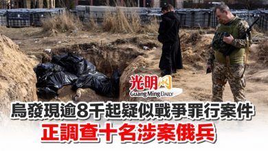 Photo of 烏發現逾8千起疑似戰爭罪行案件 正調查十名涉案俄兵