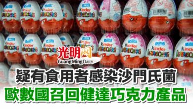 Photo of 疑有食用者感染沙門氏菌 歐數國召回健達巧克力產品