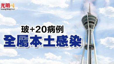 Photo of 玻+20病例 全屬本土感染