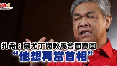 Photo of 扎希：慕尤丁與敦馬會面意圖  “他想再當首相”
