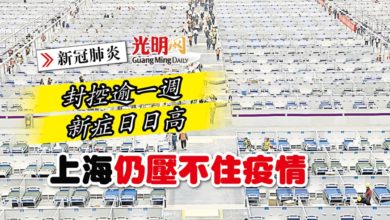 Photo of 【新冠肺炎】封控逾一週 新症日日高 上海仍壓不住疫情