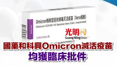 Photo of 國藥和科興Omicron滅活疫苗均獲臨床批件