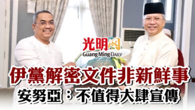 Photo of 伊黨解密文件非新鮮事   安努亞：不值得大肆宣傳