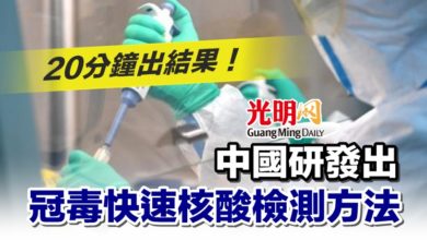 Photo of 20分鐘出結果！中國研發出冠毒快速核酸檢測方法