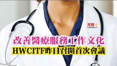 Photo of 改善醫療服務工作文化  HWCITF昨日召開首次會議