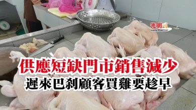 Photo of 供應短缺門市銷售減少  遲來巴剎顧客買雞要趁早