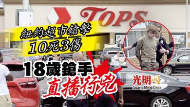 Photo of 紐約超巿鎗擊10死3傷 18歲鎗手直播行兇