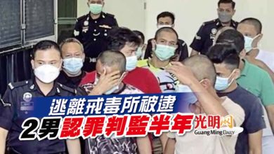 Photo of 逃離戒毒所被逮 2男認罪判監半年