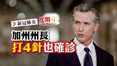 Photo of 【新冠肺炎】加州州長打4針也確診