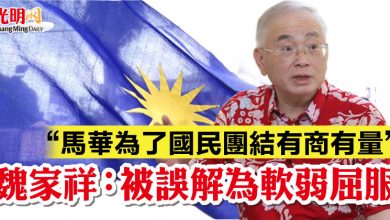 Photo of “馬華為了國民團結有商有量”  魏家祥：被誤解為軟弱屈服
