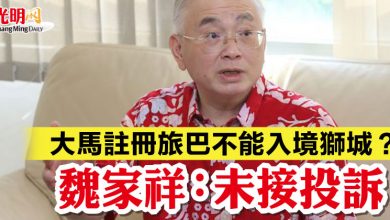Photo of 大馬註冊旅巴不能入境獅城? 魏家祥:未接投訴