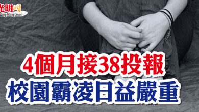 Photo of 4個月接38投報  校園霸凌日益嚴重