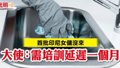 Photo of 首批印尼女傭沒來 大使：需培訓延遲一個月