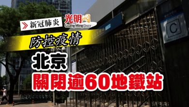 Photo of 【新冠肺炎】防控疫情 北京關閉逾60地鐵站