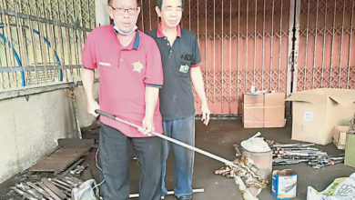 Photo of 蟒蛇潛入摩多店 志消隊長活擒放生