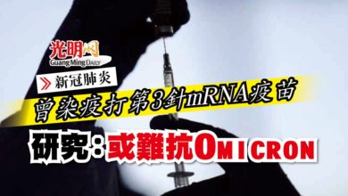 Photo of 【新冠肺炎】曾染疫打第3針mRNA疫苗 研究：或難抗Omicron
