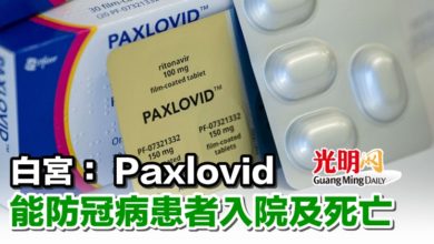 Photo of 白宮： Paxlovid 能防冠病患者入院及死亡