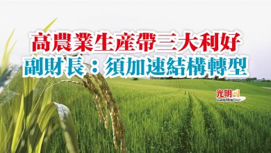 Photo of 高農業生產帶三大利好  副財長：須加速結構轉型