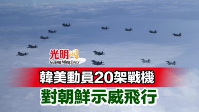 Photo of 韓美動員20架戰機 對朝鮮示威飛行