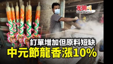 Photo of 訂單增加但原料短缺 今年中元節龍香漲10%
