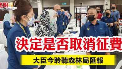 Photo of 決定是否取消征費 大臣今聆聽森林局匯報