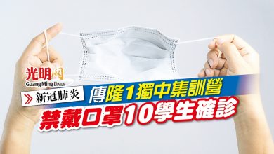 Photo of 【新冠肺炎】傳隆1獨中集訓營 禁罩口10學生確診