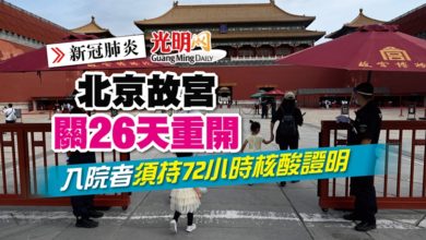 Photo of 北京故宮關26天重開 入院者須持72小時核酸證明