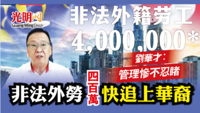 Photo of 劉華才：管理慘不忍睹 非法外勞和華人一樣多