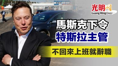 Photo of 馬斯克下令特斯拉主管 不回來上班就辭職