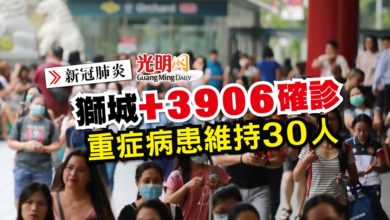 Photo of 【新冠肺炎】獅城+3906確診 重症病患維持30人
